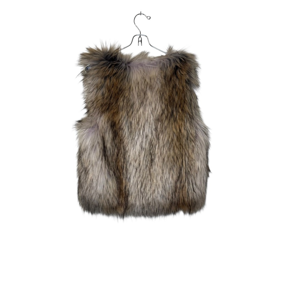 BB Dakota Womens Vest Sleeveless Faux Fur BJ301730 Bedrock City XS NWT - Picture 9 of 12